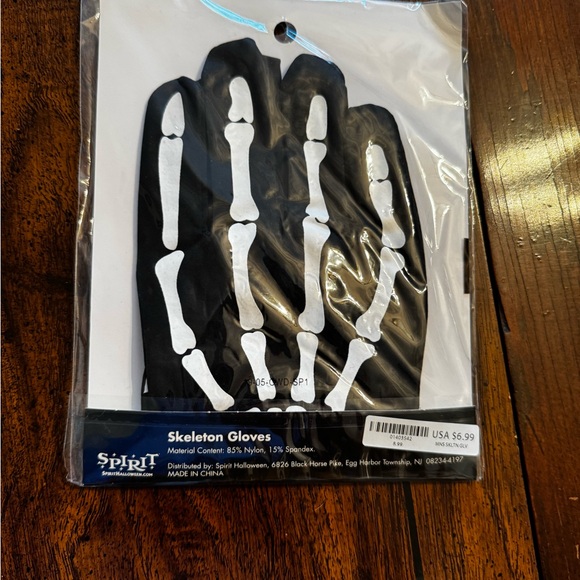 Gants Squelette Phosphorescents Pour Enfant – Taille Unique, Noir